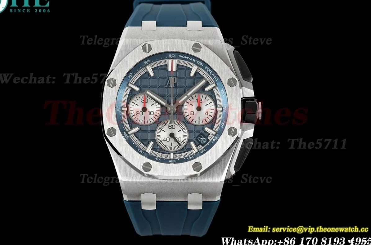 Wht SS APPF Oak RU Offshore A4401 43mm Blue Royal 26420 0303